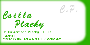 csilla plachy business card